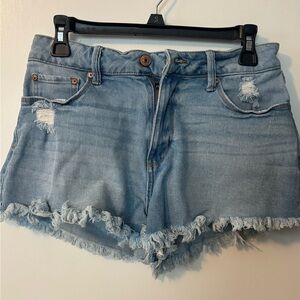 Rewash Light Blue Distressed Jean Shorts Feminine Core Girly
